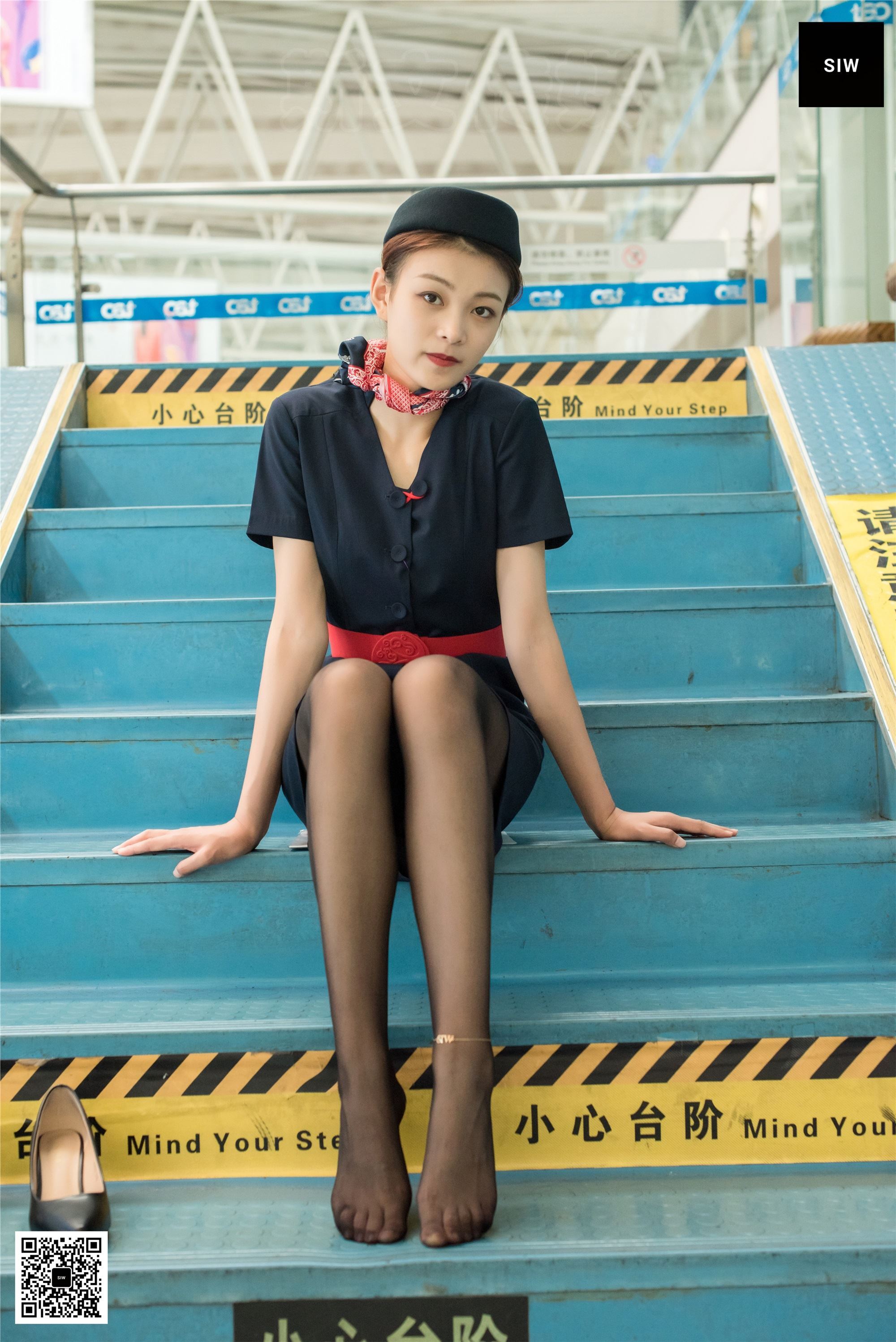 SIW斯文传媒 044 秋季空乘工装制服连衣裙帽子丝巾 - 嘉慧